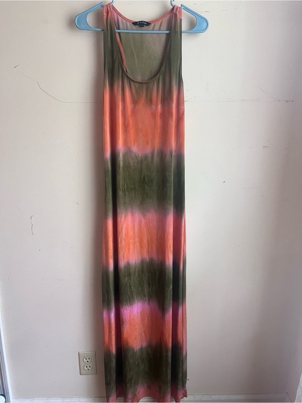Just Love Tank Dress in Coral, Olive & Mauve